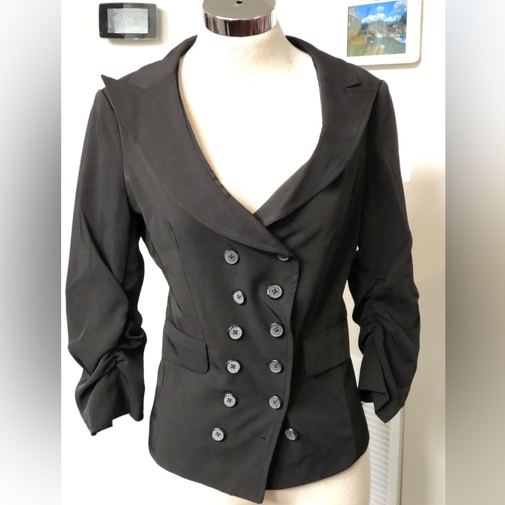 Laundry Double Breasted Soft Jacket With Ruched S… - image 1